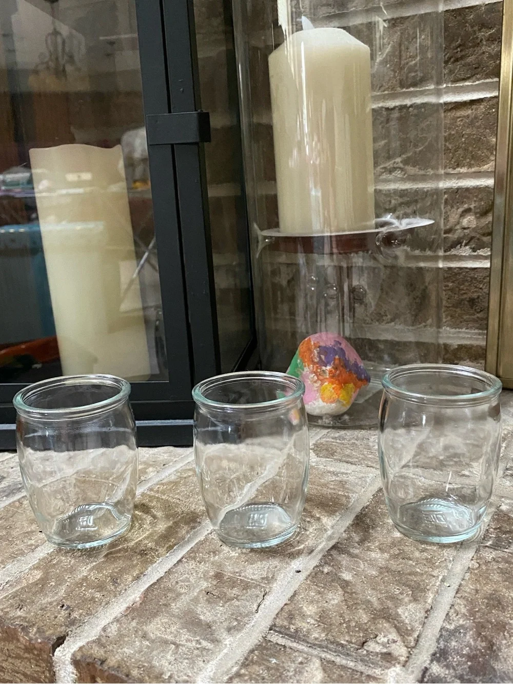Small Glass Vase Trio Bud Cases Clear Glass 3 Pack